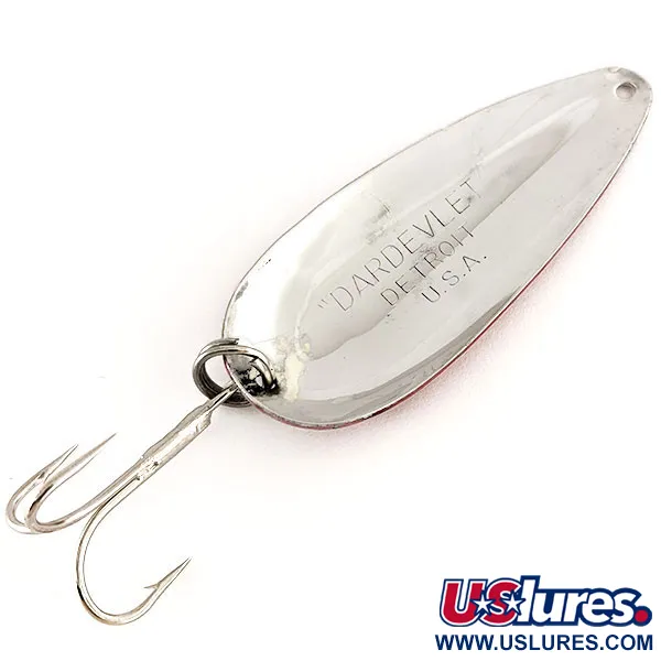 Dardevle Dardevlet Cuillère, Red/White/Nickel, 21g, Longue distance, #12511