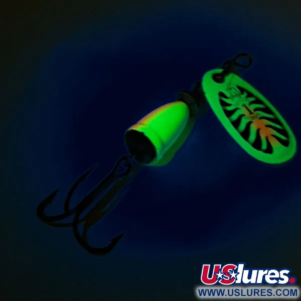 Blue Fox Super Vibrax 1 UV Cuiller, Chartreuse, 4g, UV, #12556
