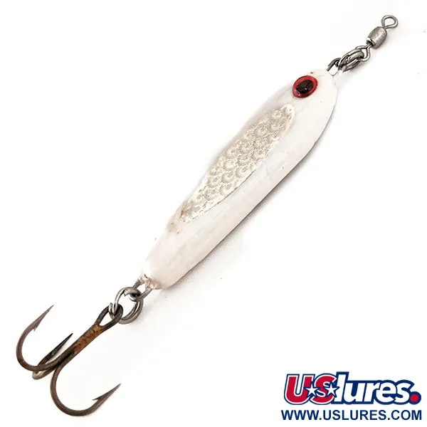 Bubba-Baits Zig Zag Spoon Jig Lure Jig vertical, Blanc/Argent, 21g, #12571
