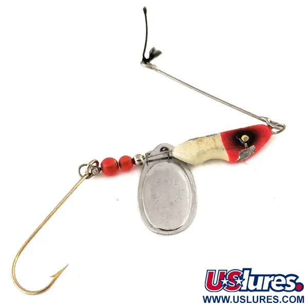 Erie Dearie Walleye Killer Spinner, Rouge/Blanc/Nickel, 14g, #12590