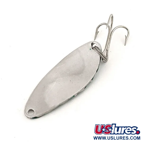 Acme Little Cleo Cuillère, Nickel / Vert, 7g, Motif Alvéolé, #12594