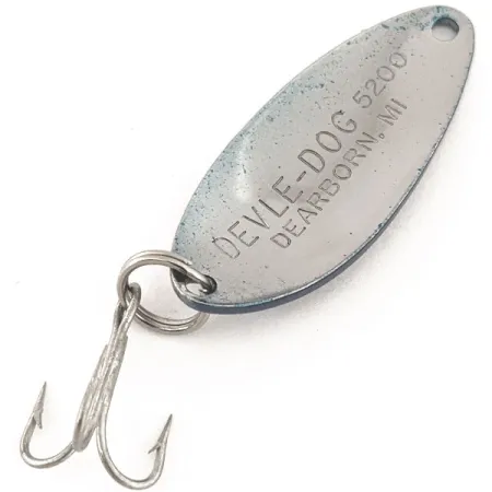 Dardevle Devle Dog 5200 Cuillère, Nickel / Bleu, 7g, Vintage, #12652