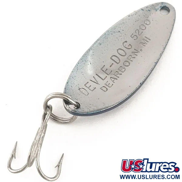 Dardevle Devle Dog 5200 Cuillère, Nickel / Bleu, 7g, Vintage, #12652