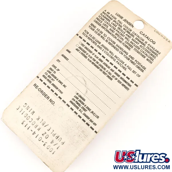 Luhr Jensen Krocodile Die #3 Cuillère, Purple/Nickel, 10g, #12688