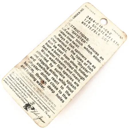 Luhr Jensen Shyster Cuillère, Nickel/Blanc, 3.5g, Triple Plumé, #12689