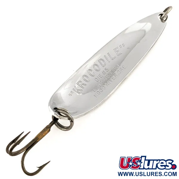 Luhr Jensen Krocodile Die #5 Ondulante, Nickel / Vert, 28g, #12693