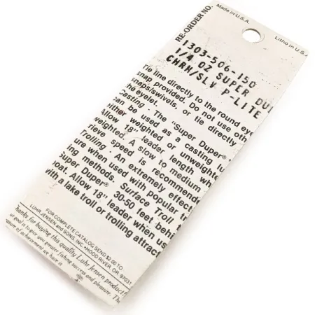 Luhr Jensen Super-Duper 506 Cuillère, Nickel/Rouge, 7g, Neuf, #12846