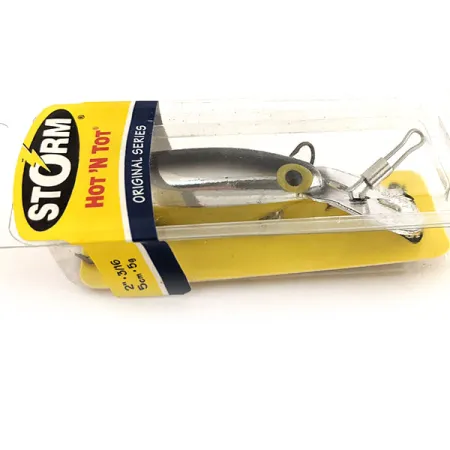 Storm Original Hot'N Tot Poisson nageur, Noir / Argent, 6,5g, Bavette métal, #12897
