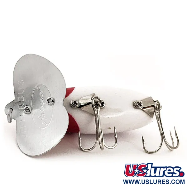 Fred Arbogast Jitterbug Leurre Surface, Rouge/Blanc, 10g, Métal, #12931