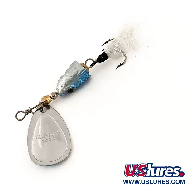 Blue Fox Vibrax Shallow Cuiller, Rainbow Blue, 8g, Triple Plumé, #12961