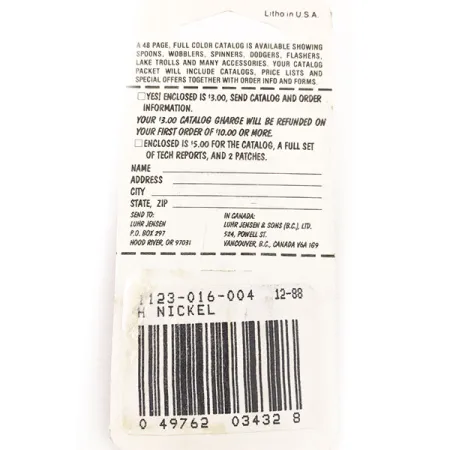 Luhr Jensen Lil' Kroc, Nickel martelé, 4.5g, Cuillère, #12964