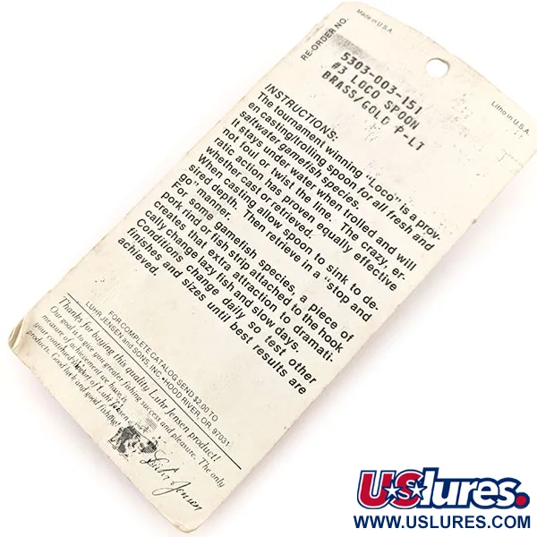 Luhr Jensen Loco 3 Ondulante, Or, 17g, Martelé, #13000