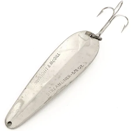 Wright & McGill Streamliner Ondulante, Nickel/Gris, 18g, Rétro, #13030