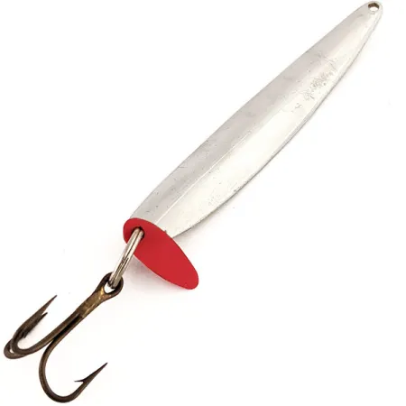 Bay de Noc Swedish Pimple #9 Cuiller, Nickel, 40g, Triple Mustad, #13034