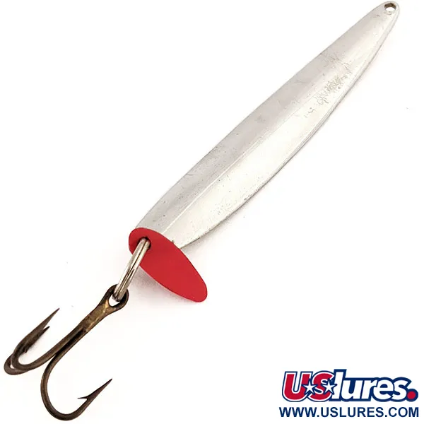 Bay de Noc Swedish Pimple #9 Cuiller, Nickel, 40g, Triple Mustad, #13034