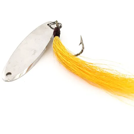 Cuillère Acme Kastmaster, Nickel, 21g, Bucktail Jaune, #13039