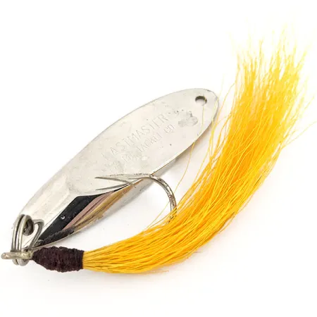 Cuillère Acme Kastmaster, Nickel, 21g, Bucktail Jaune, #13039