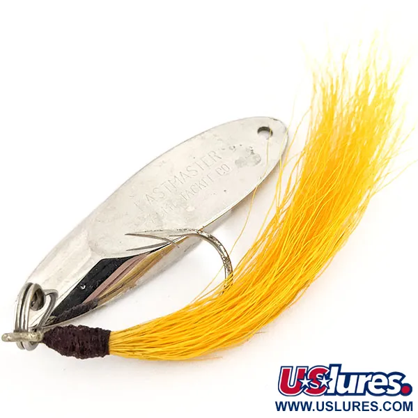 Cuillère Acme Kastmaster, Nickel, 21g, Bucktail Jaune, #13039