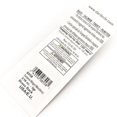 Eppinger Weedless Dardevle Midget UV, Fire Tiger/Laiton, 6g, #13052