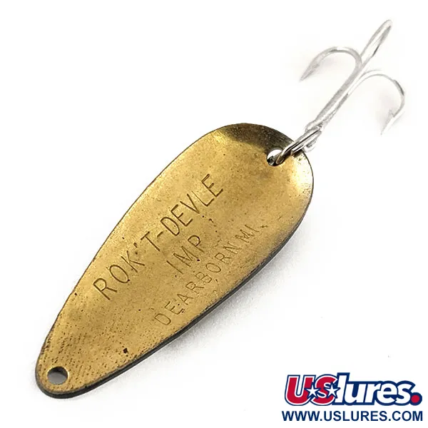 Dardevle Rok't Imp Cuiller, Noir/Blanc/Laiton, 21g, Laiton, #13066