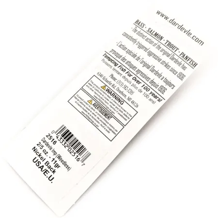 Eppinger Weedless Dardevle Imp Cuillère, Rouge/Blanc, 11g, #13087