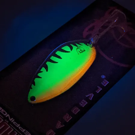 Cuillère Eppinger Dardevle Devle Dog UV, Fire Tiger, 14g, UV, #13092