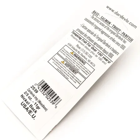 Eppinger Weedless Dardevle Imp UV Cuillère, 39 Maquereau/Nickel, 11g, #13095