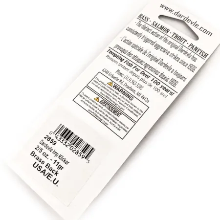 Eppinger Dardevle Imp Klicker Cuillère, 59 Black Perch/Cuivre, #13099