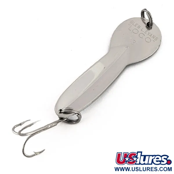 Glen Evans Loco 3 Cuillère, Nickel / Bleu, 17g, Insert Prisme, #13100