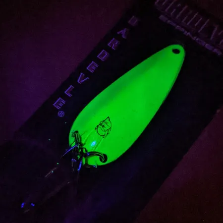 Cuillère Dardevle Imp Klicker UV, Electric Lime, 11g, #24533