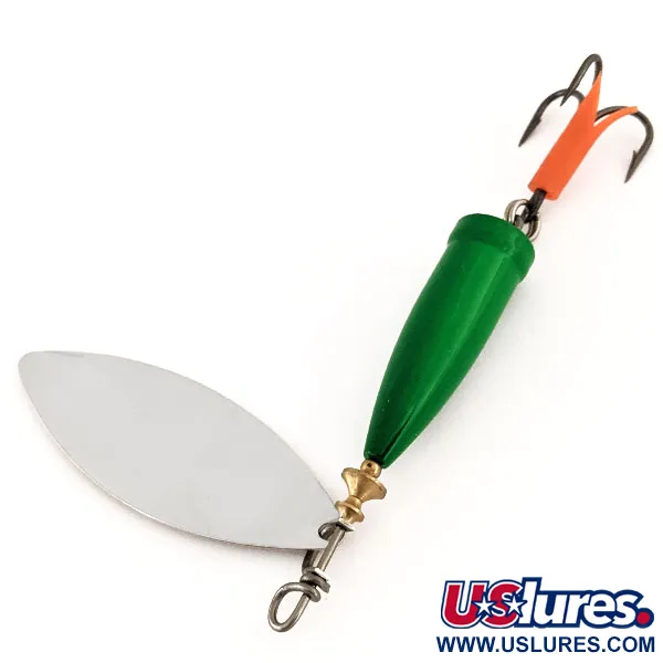 Blue Fox Super Vibrax Salmon Cuiller, Nickel/Vert, 33g, Vibrant, #13126
