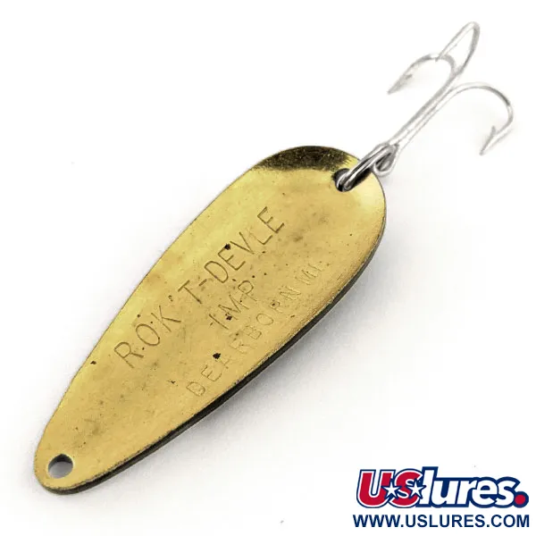 Dardevle Rok't Imp Cuillère, Noir/Blanc/Laiton, 21g, Vintage, #13136