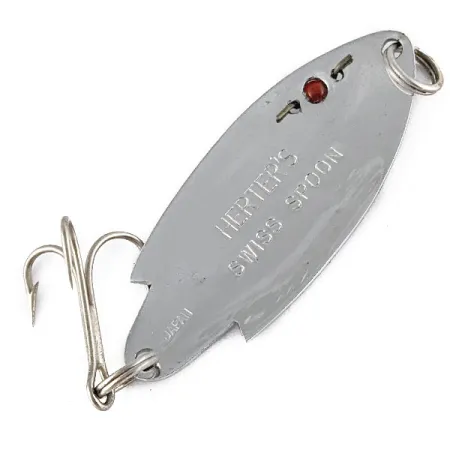 Herter's Swiss Spoon, 7g, Nickel/Yeux rouges, Cuillère vintage #22132
