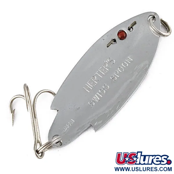 Herter's Swiss Spoon, 7g, Nickel/Yeux rouges, Cuillère vintage #22132