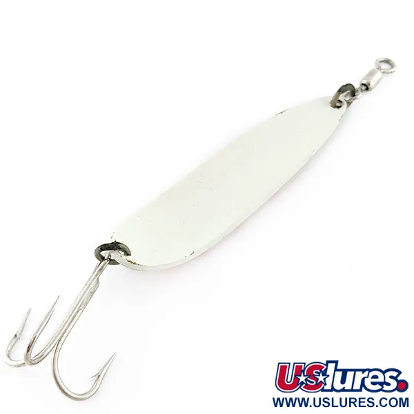 Luhr Jensen Krocodile #5, 28g Blanc/Orange UV, Cuillère ondulante #21107