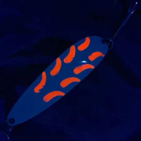 Luhr Jensen Krocodile #5, 28g Blanc/Orange UV, Cuillère ondulante #21107