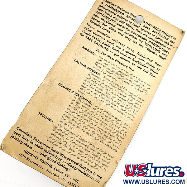 Hopkins No=Eql 4, nickel, 65g, cuillère à dandinette #21155