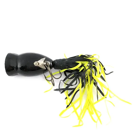 Fred Arbogast Hula Popper, 8g, Noir, Leurre de surface #21834