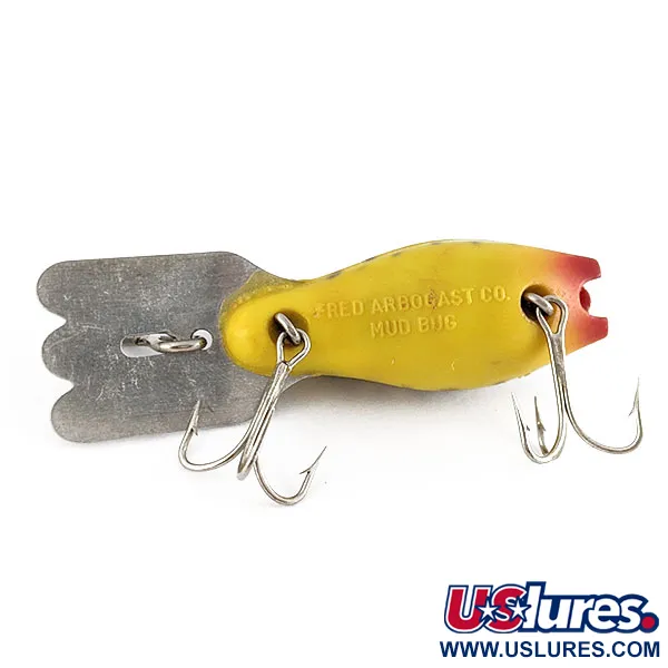 Fred Arbogast Mud Bug, 10g, Jaune à points noirs, Crankbait plongeur #21877