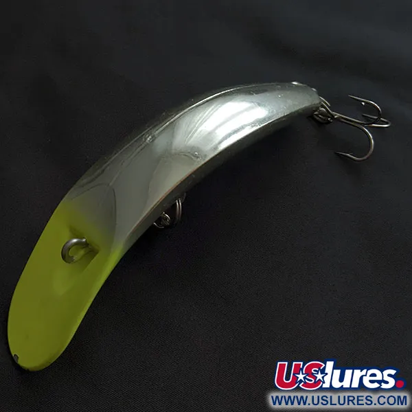 Luhr Jensen Rattling Kwikfish, 48g, Argent et Jaune Fluorescent, Poisson Nageur #21953