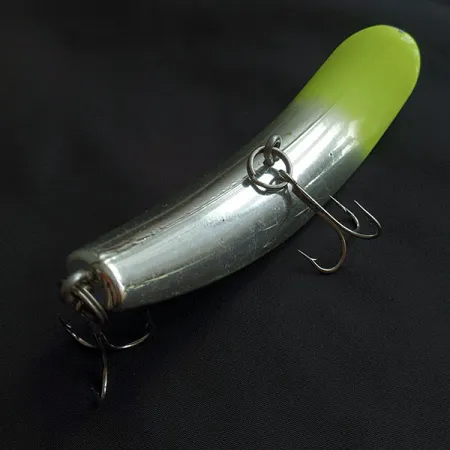 Luhr Jensen Rattling Kwikfish, 48g, Argent et Jaune Fluorescent, Poisson Nageur #21953