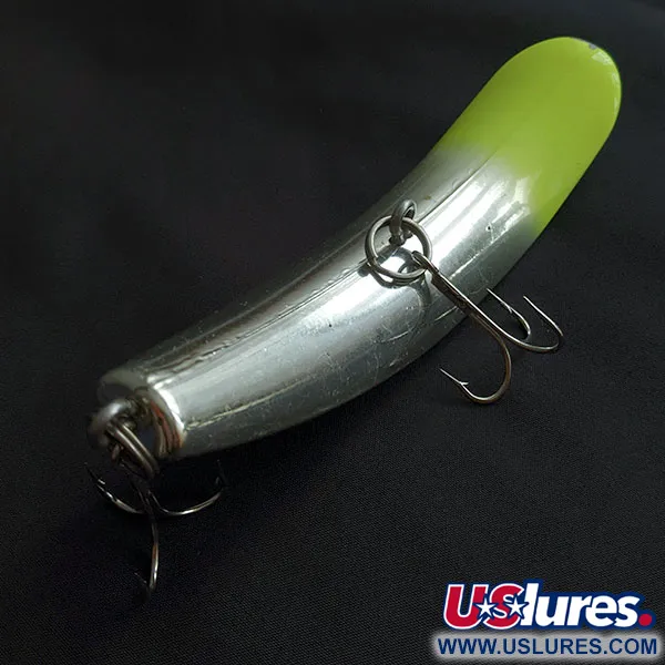 Luhr Jensen Rattling Kwikfish, 48g, Argent et Jaune Fluorescent, Poisson Nageur #21953