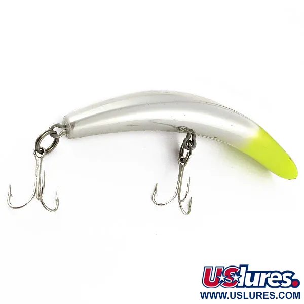 Luhr Jensen Rattling Kwikfish, 48g, Argent et Jaune Fluorescent, Poisson Nageur #21953