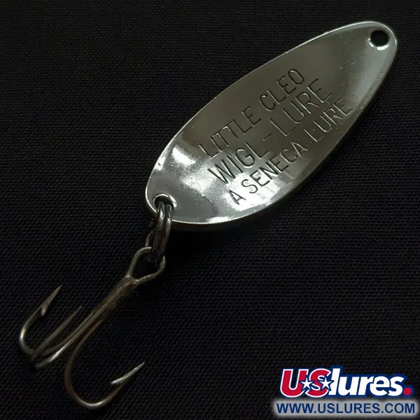 Seneca Little Cleo, 7g, Nickel/Vert, Cuillère ondulante #21959