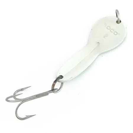 Glen Evans Loco 2, 10g, blanc/vert phosphorescent, Cuiller ondulante #22000