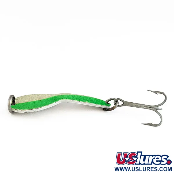 Glen Evans Loco 2, 10g, blanc/vert phosphorescent, Cuiller ondulante #22000