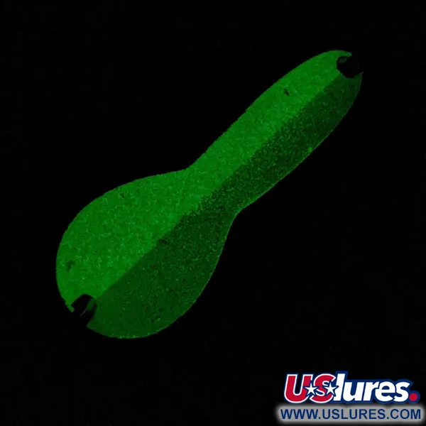 Glen Evans Loco 2, 10g, blanc/vert phosphorescent, Cuiller ondulante #22000