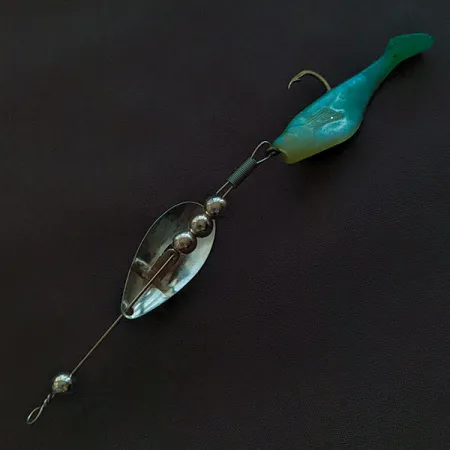 Worth June bug, 5g nickel/bleu, Cuillère tournante #22027