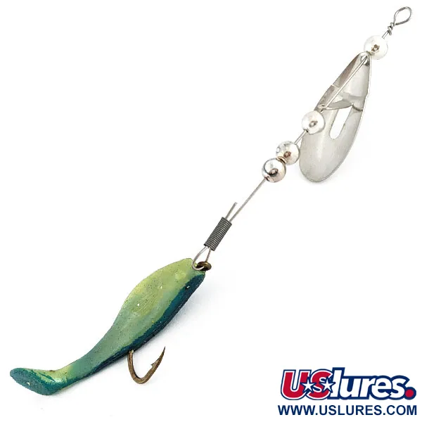 Worth June bug, 5g nickel/bleu, Cuillère tournante #22027