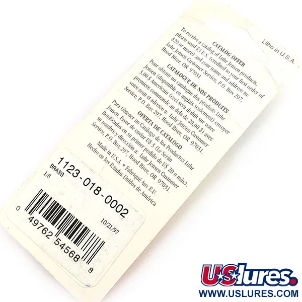 Luhr Jensen Lil' Kroc (Krocodile Stubby), 4,5 g, laiton, cuillère #23644